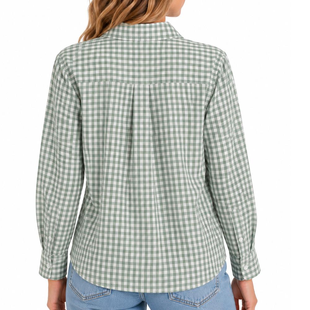 Grünes Karohemd für Damen, Größe PM, Mère & Filles ichy Ansicht 2