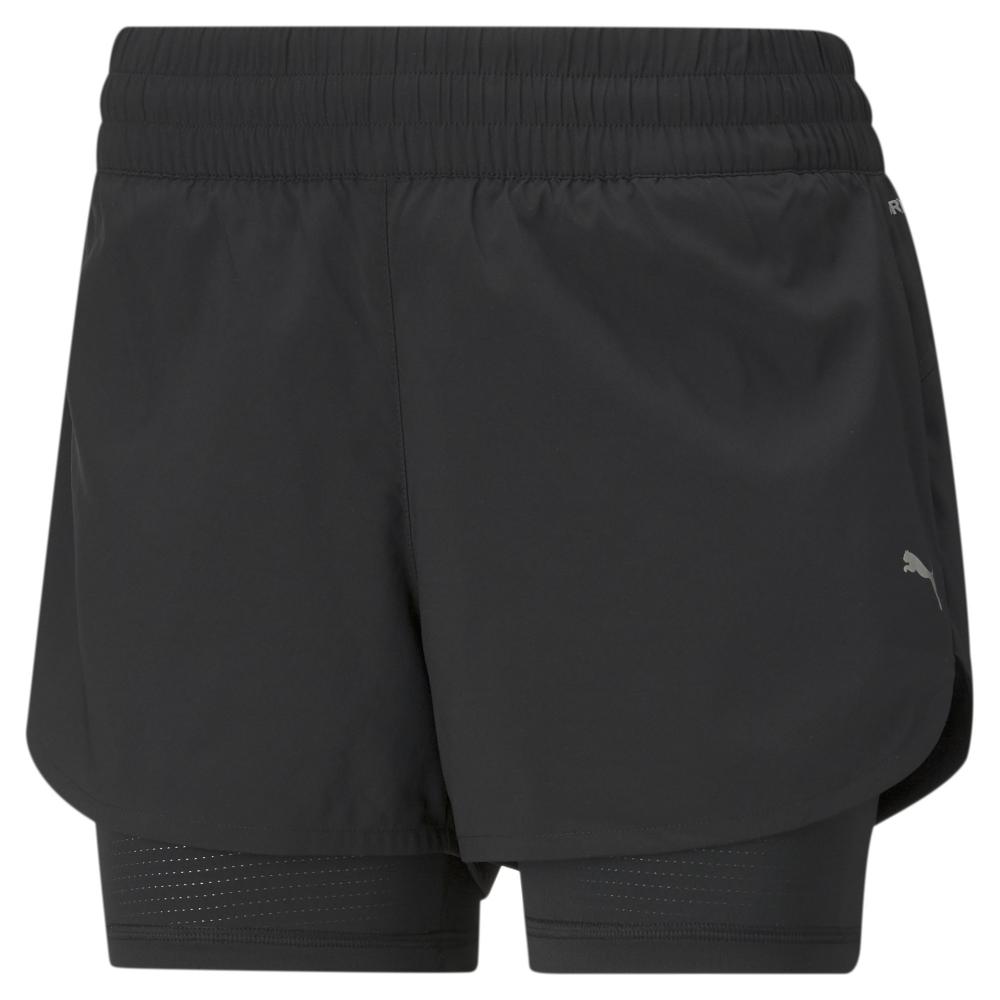 Short de running Noir Femme Puma Run 2en1 pas cher