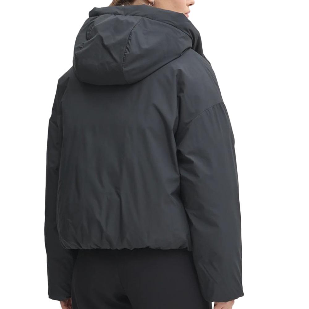 Abrigo negro de mujer Converse Synthetic Puffer ver 2