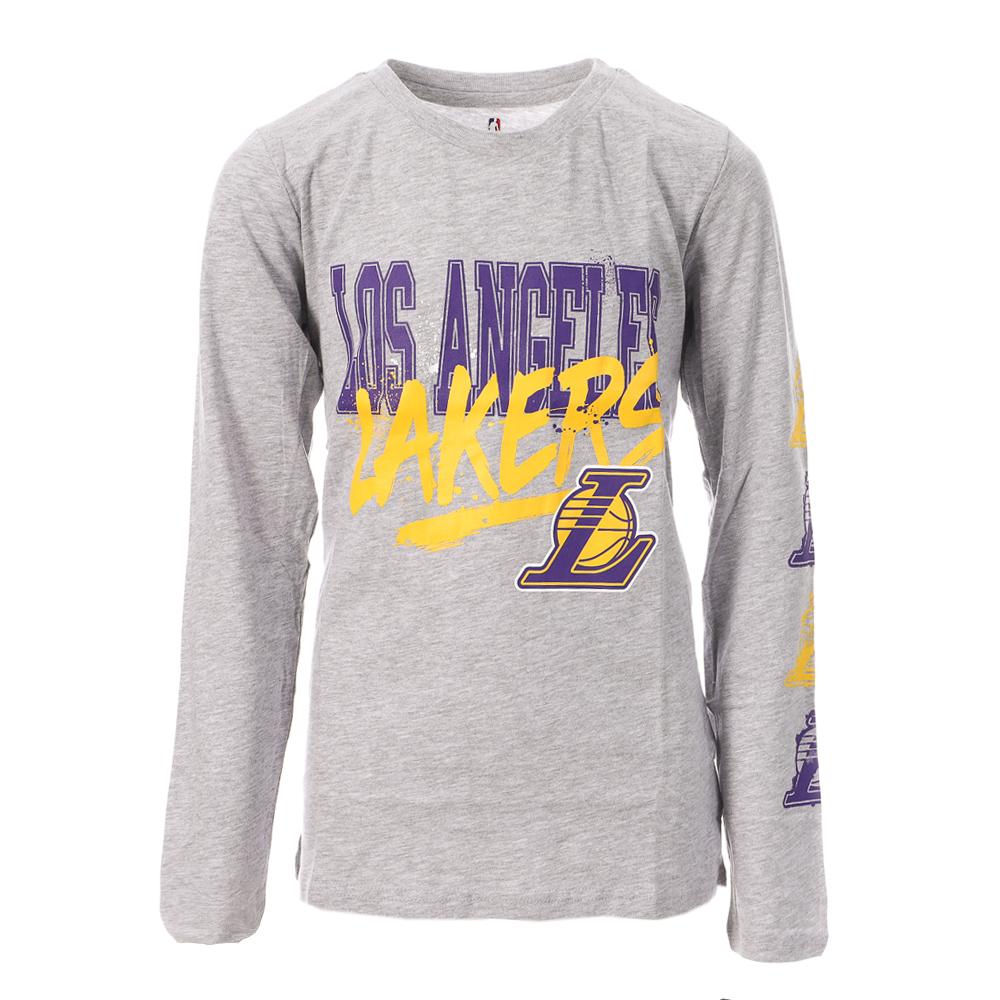 Boys NBA Lak LOS ANGELES LAKERS Grey Long Sleeve T-Shirt affordable