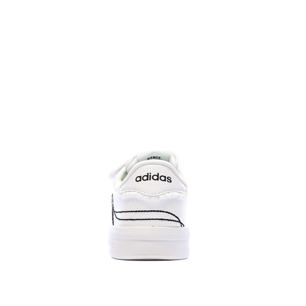 Weiß/Schwarze Kinder-Sneaker von Adidas, Grand Court Ansicht 3