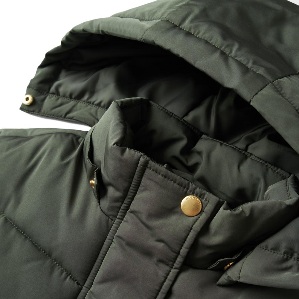Chaqueta acolchada caqui de niña Name it Long ver 4