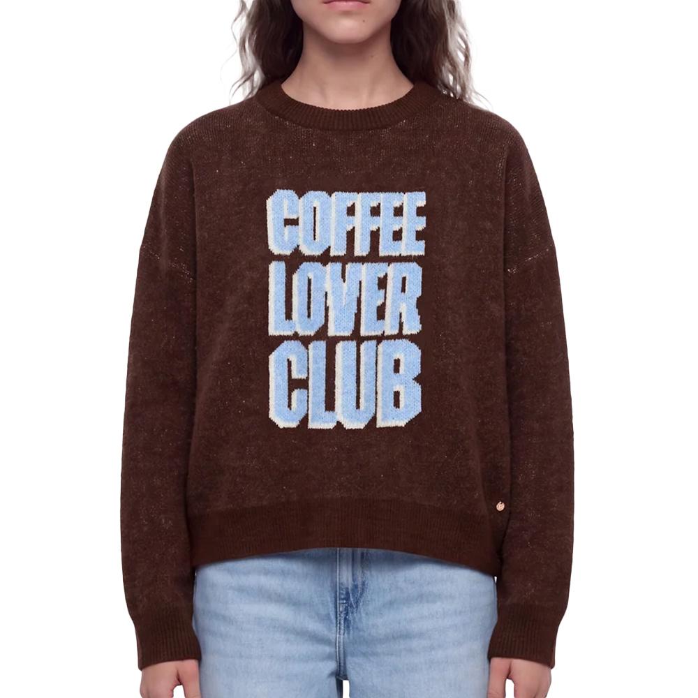 Pull Marron/Bleu Femme Teddy Smith Paina pas cher
