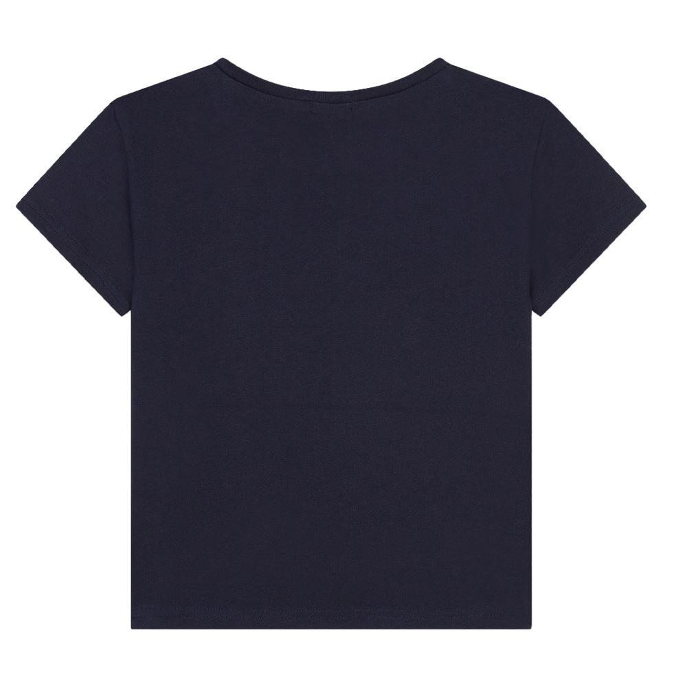 Camiseta azul marino para niña Billieblush U20482 ver 2