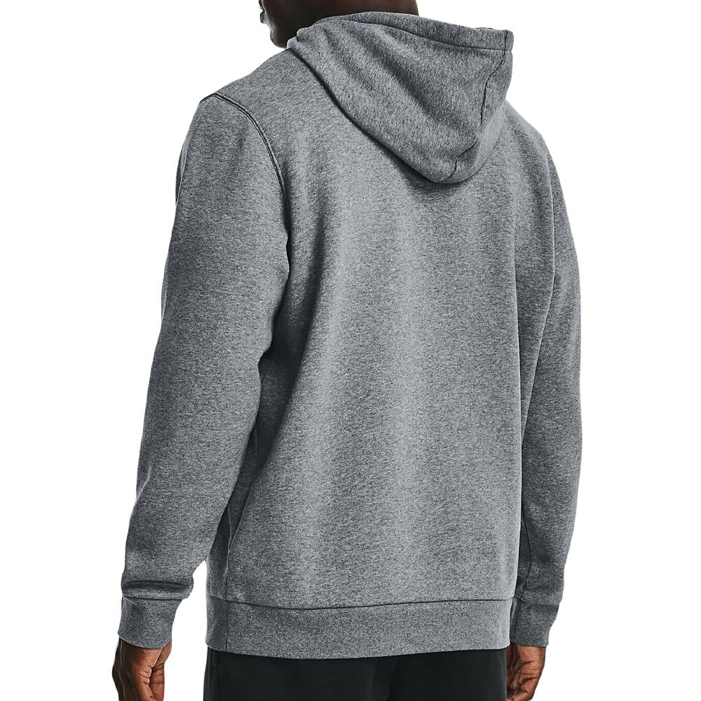 Sudadera con capucha gris para hombre Under Armour Essential Fleece Hoodie ver 2