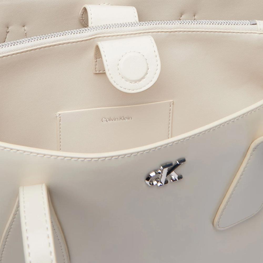 Sac Cabas Blanc Femme Blanc Calvin Klein Jeans Medium vue 2