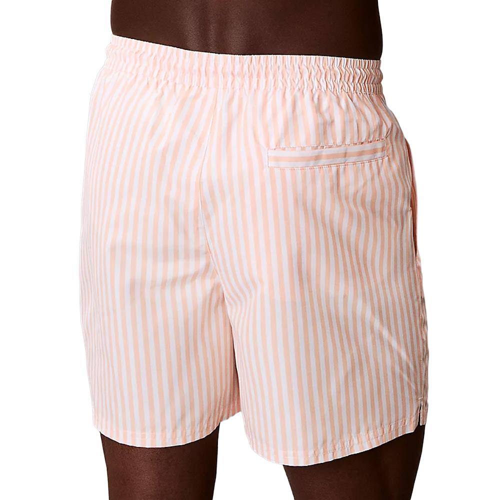 Bañador corto naranja/blanco para hombre de Calvin Klein Jeans con cordón ver 2