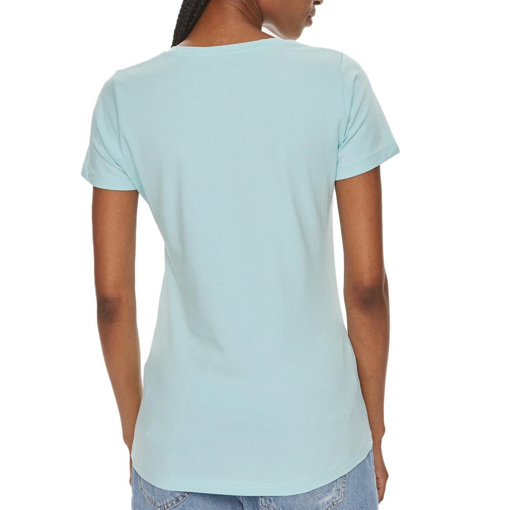 T-Shirt Himmelblau Frau Pepe jeans New Virginia Ansicht 2
