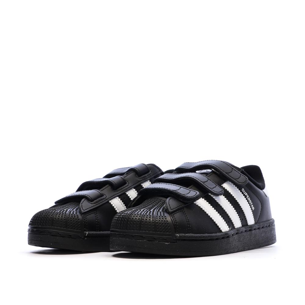 Baskets Noires Garçon Adidas Superstar vue 6