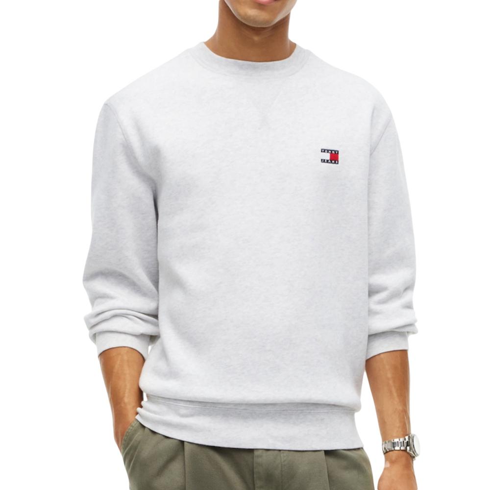 Sudadera gris para hombre Tommy Hilfiger Badge Crew barato