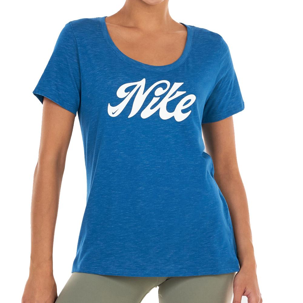 Nike Script Women's Blue T-Shirt affordable