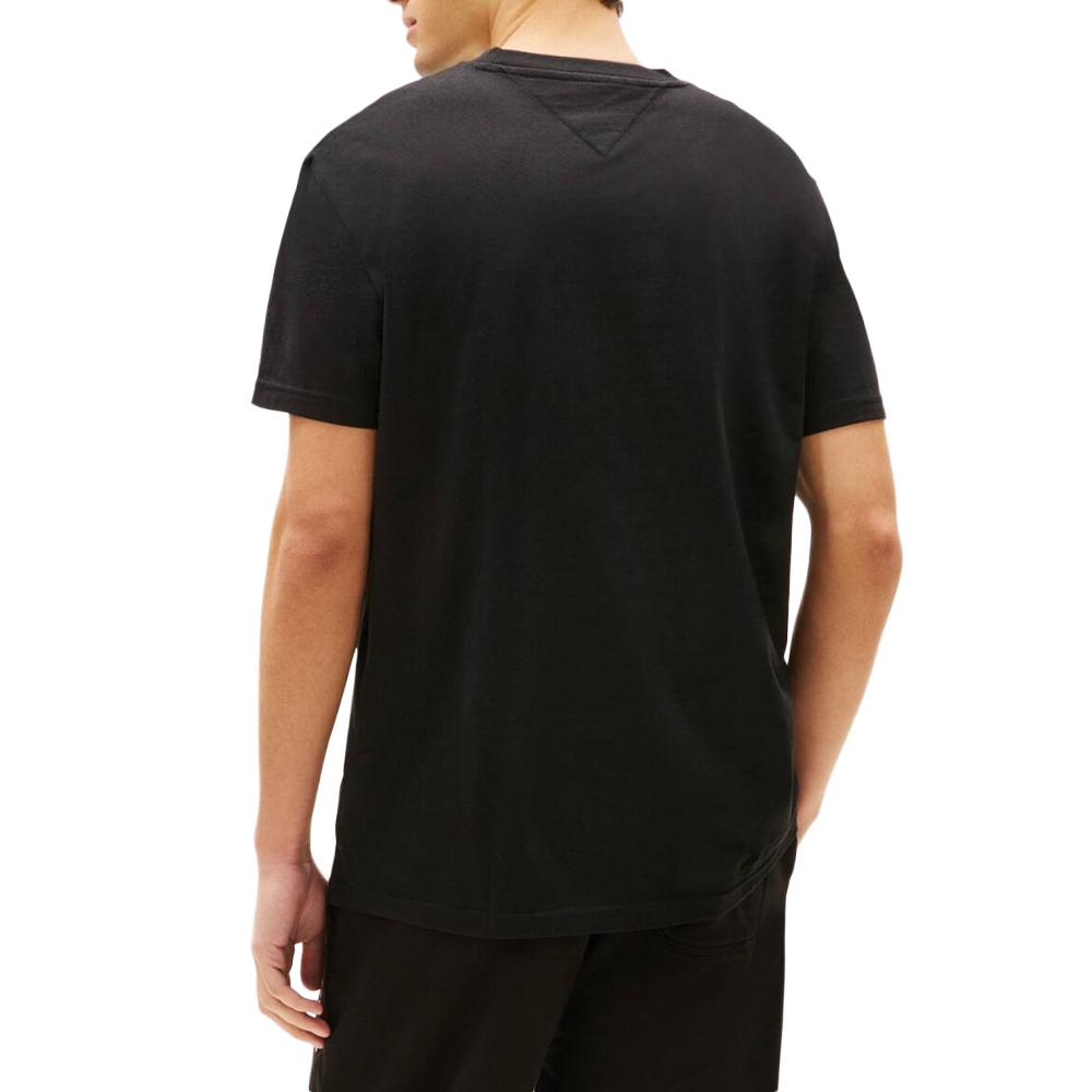 T-Shirt Noir Homme Tommy Hilfiger Reg Linearss vue 2