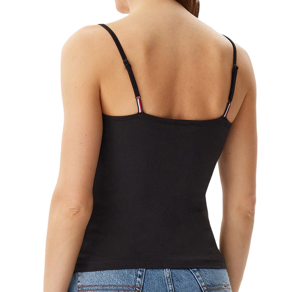 Top Noir Femme Tommy Jeans Essential Strap vue 2