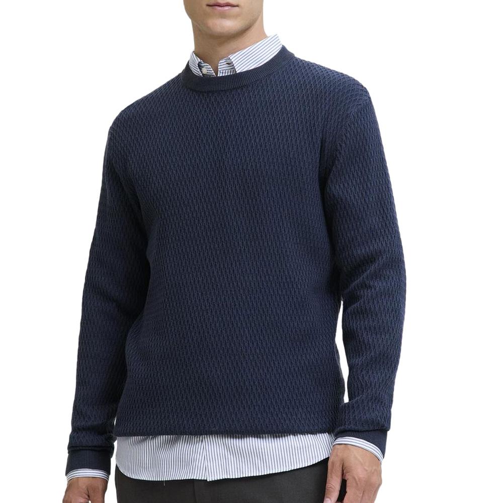 Herrenpullover in Marineblau von Jack & Jones, Modell „Reagan“ günstig