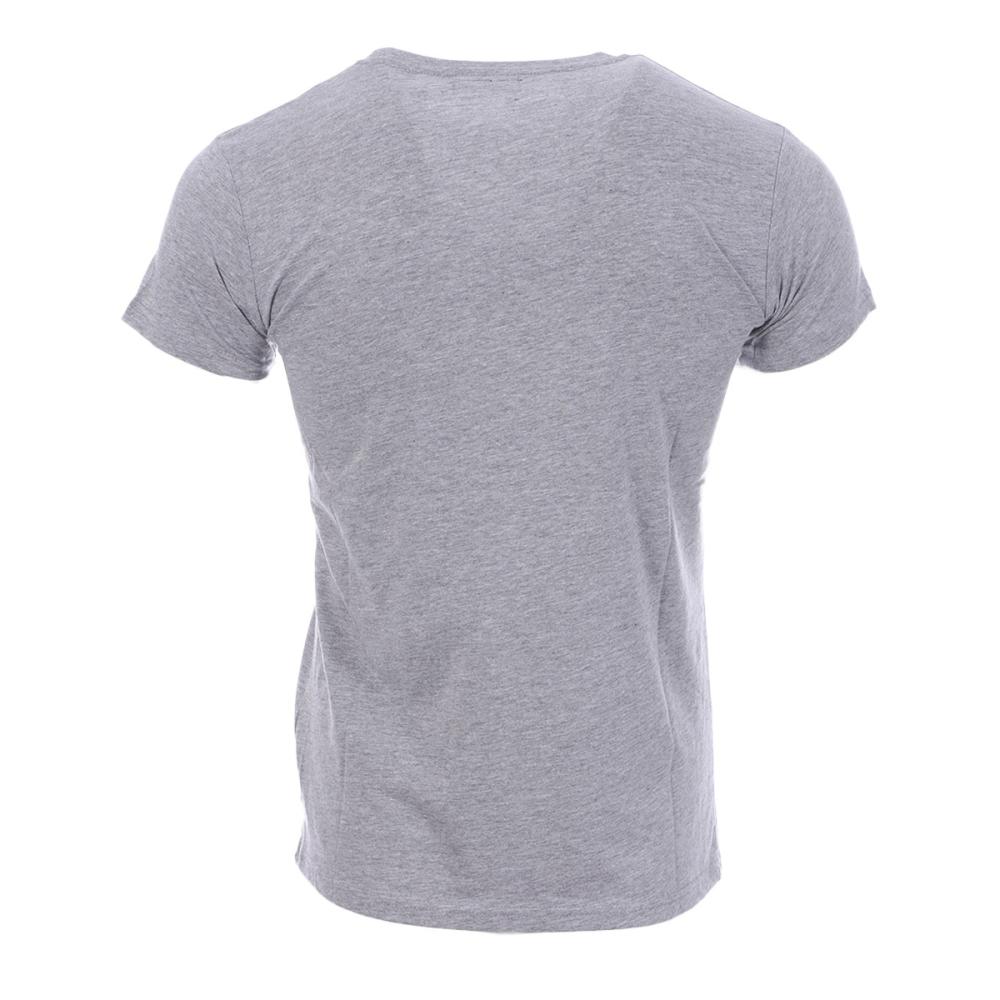 Camiseta gris Schott NYC bordada de hombre ver 2