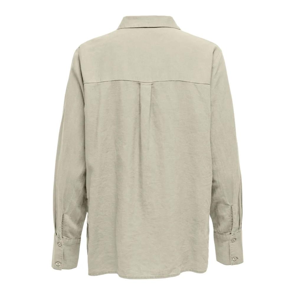 Hemd Beige Frau JDY Linen Ansicht 2