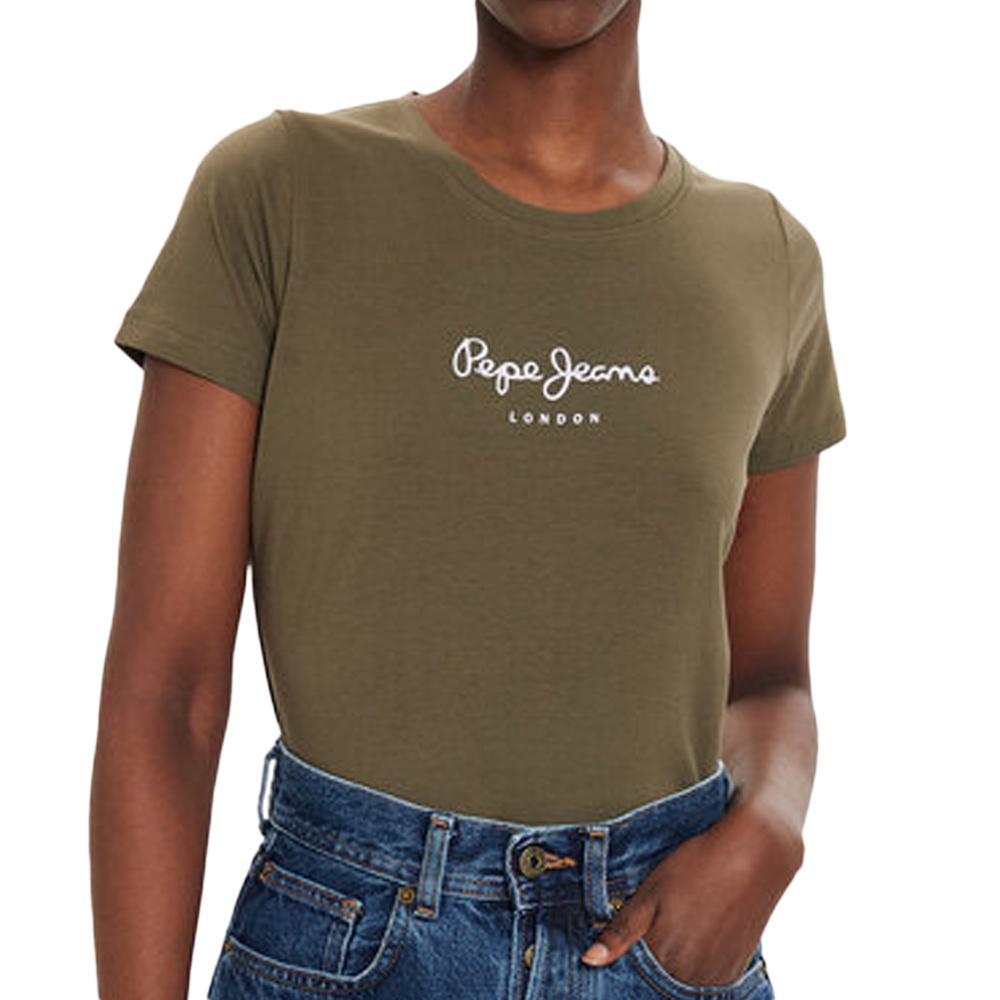 Khaki T-Shirt Frau Pepe jeansNew Virginia günstig