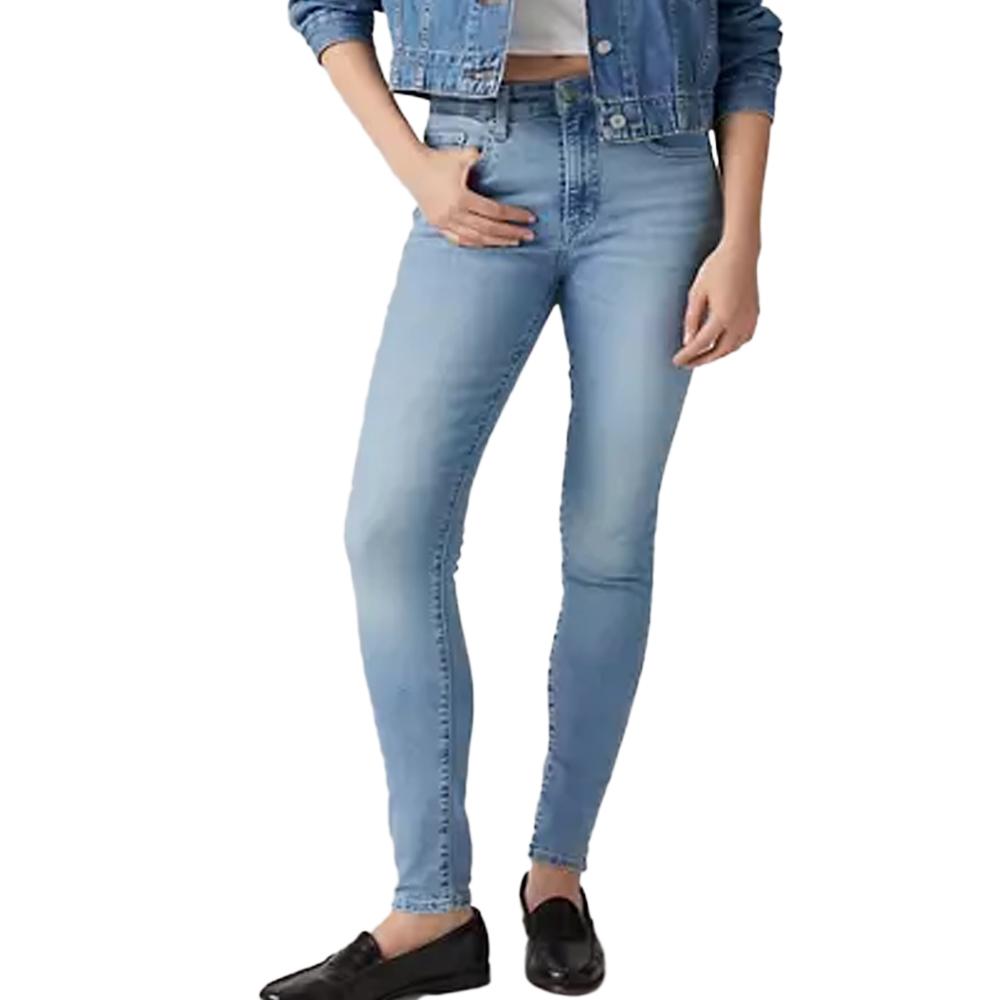 Jean 721 Bleu Femme Levi's High Rise Skinny Light pas cher