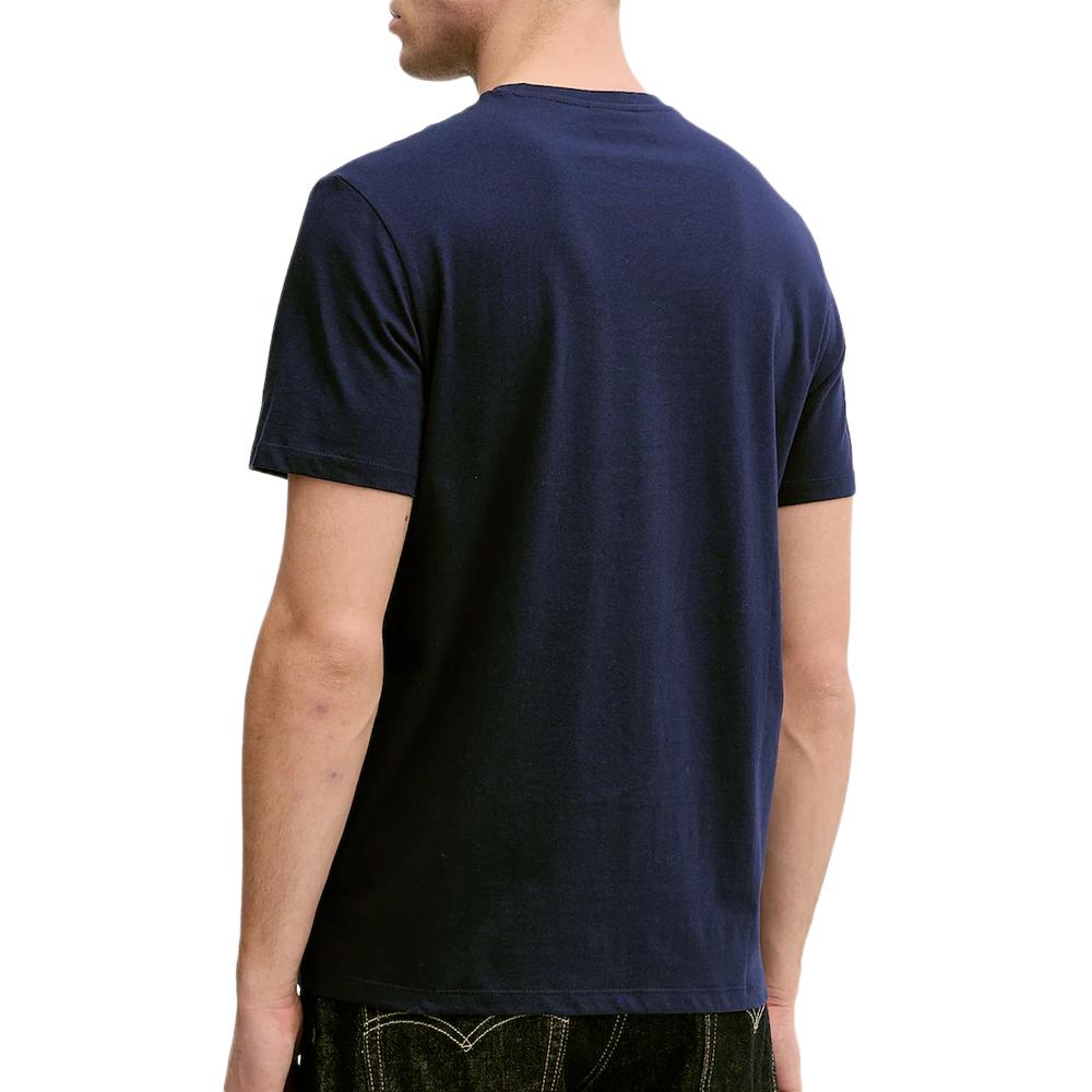 T-Shirt Marine Homme Calvin Klein Jeans Badge 30s vue 2