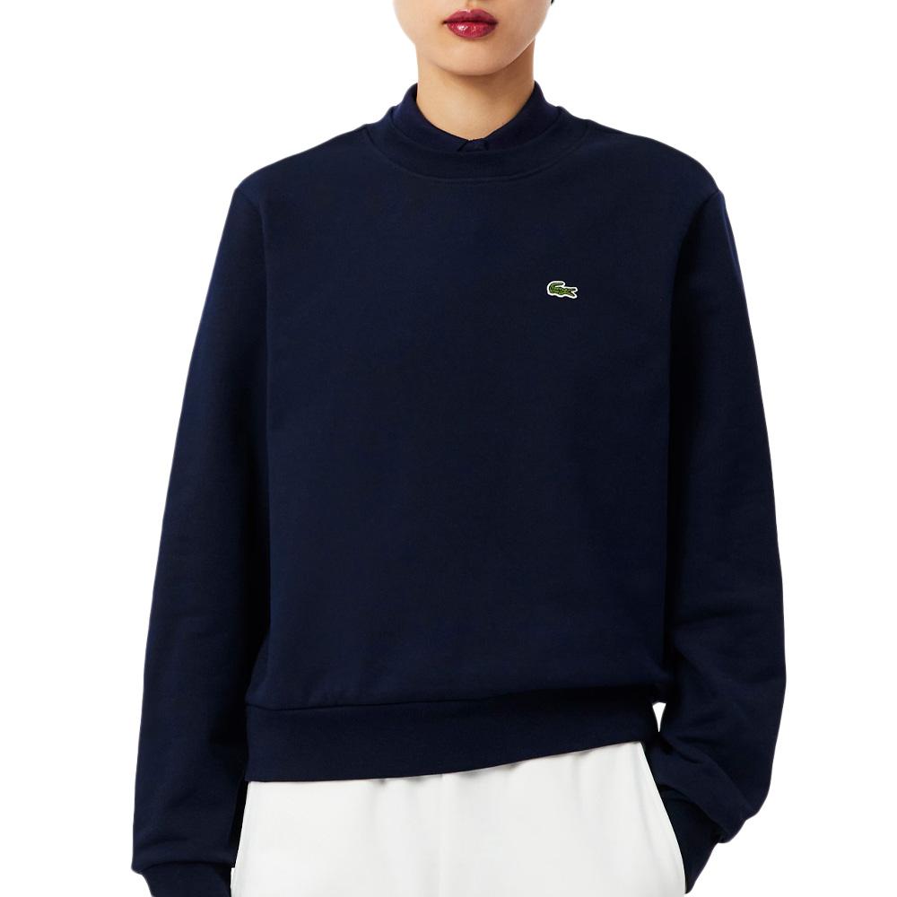 Lacoste Relaxed Fit Fleece Women's Navy Sweatshirt affordable