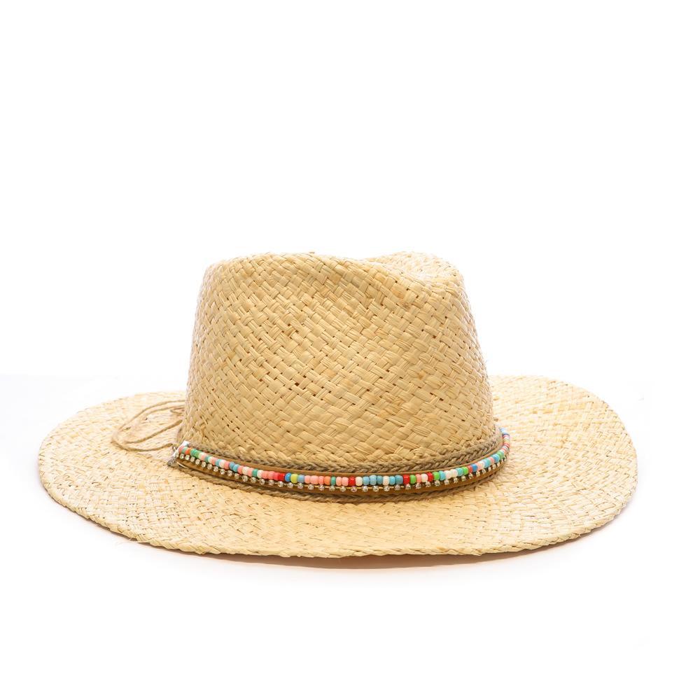 White Straw Hats – Via Lorenzo Natural Fedora Photo of the Espace des Marques %store% store - view of %key%