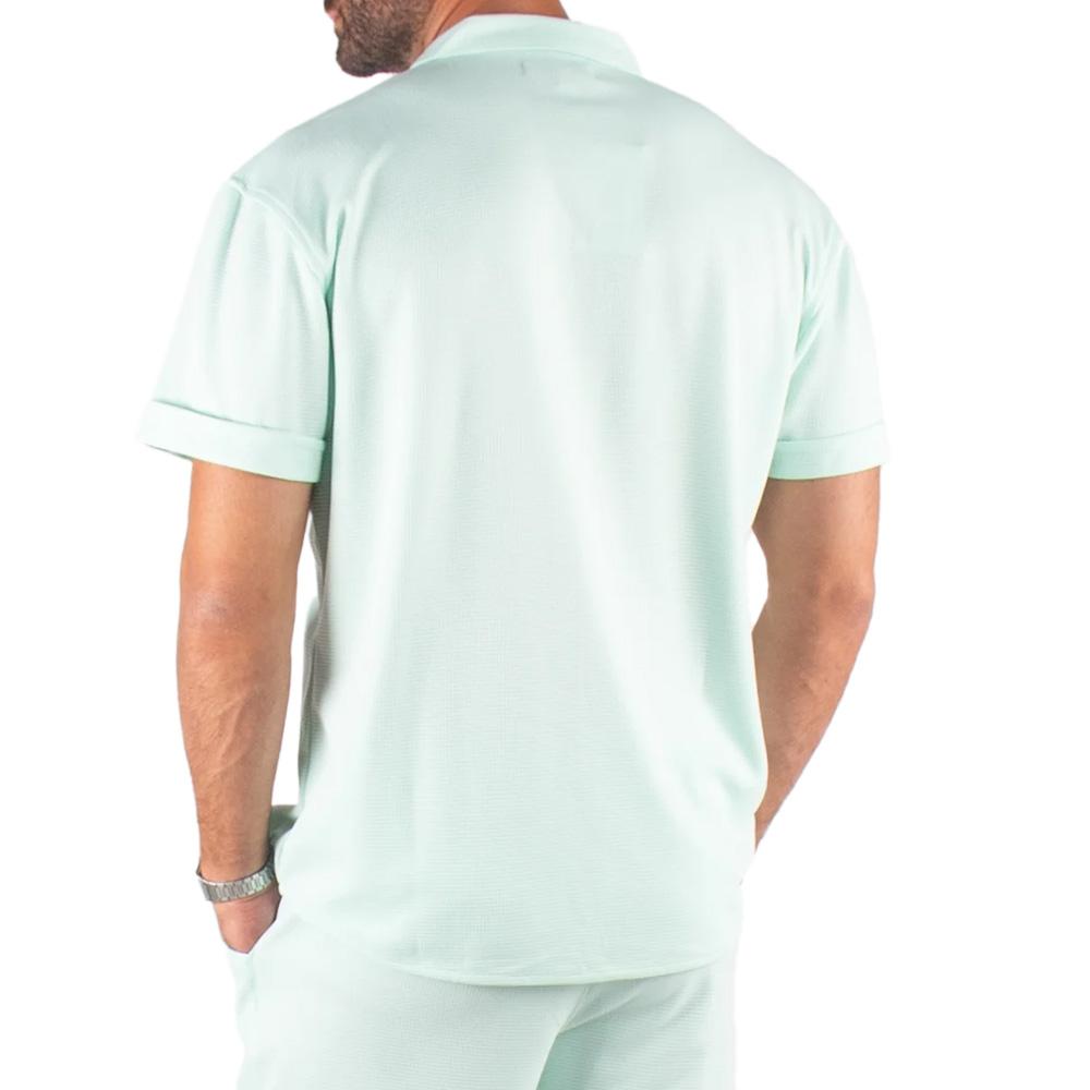 Chemise Vert Homme Paname Brothers Dov vue 2