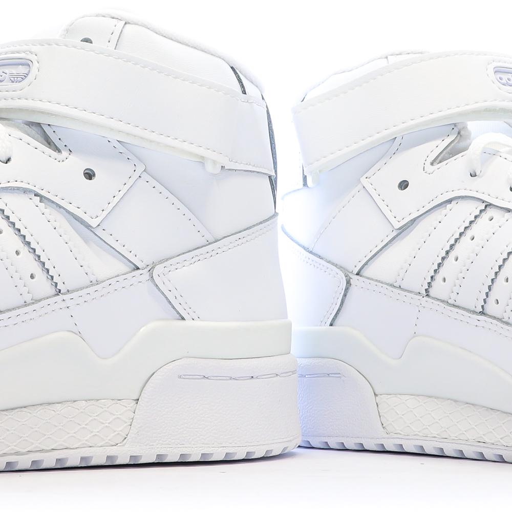 Baskets Blanches Homme Adidas Forum Mid vue 7