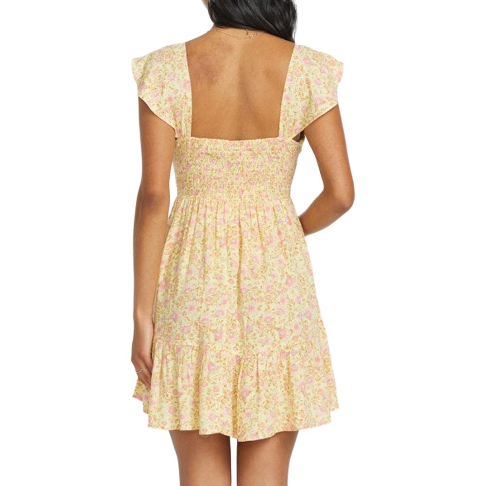 Gelbes Kleid mit Blumen für Frauen Billabong Sweet Bouquet Ansicht 2