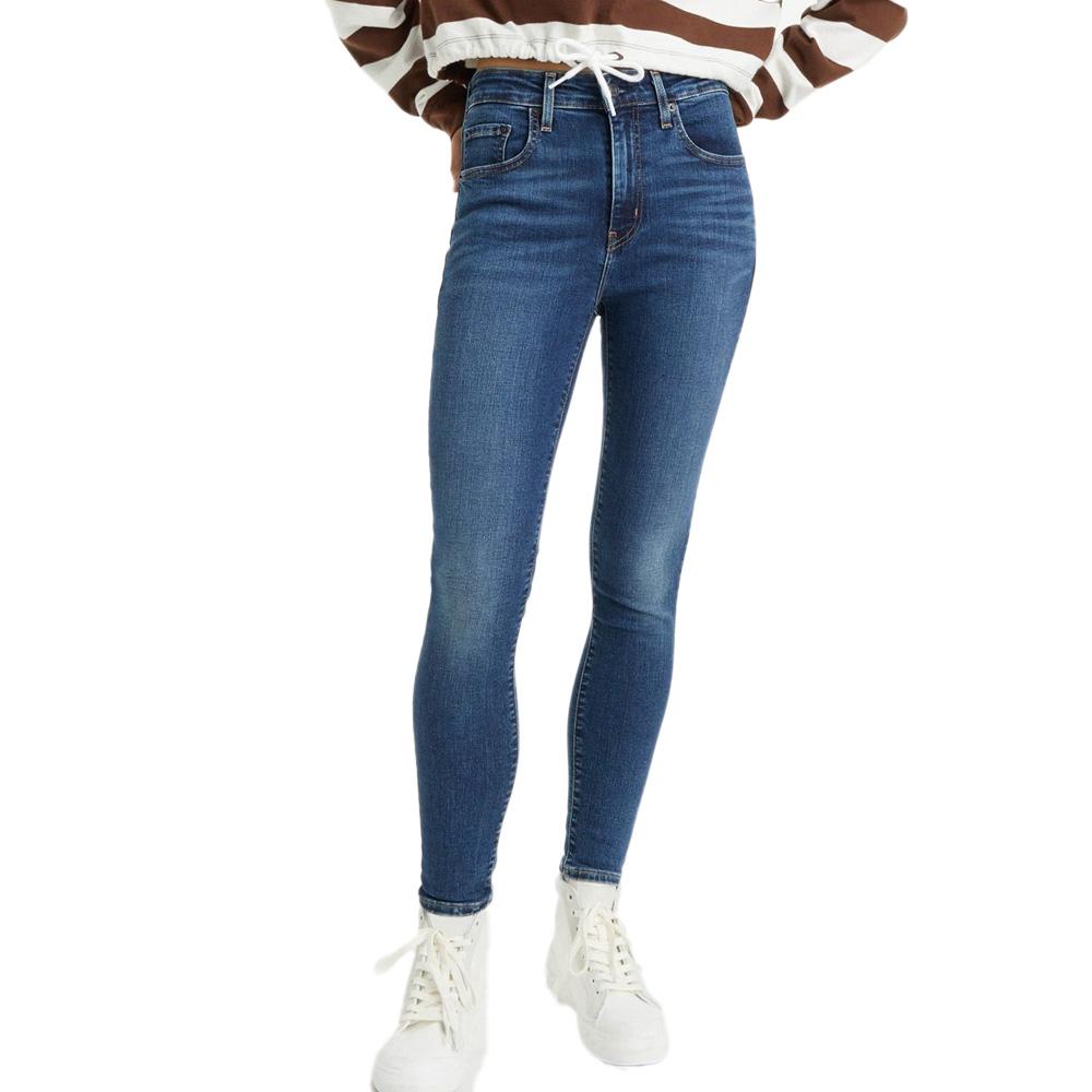 Jeans 721 Bleu Brut Skinny Femme Levi's High Rise Skinny Dark Indin pas cher