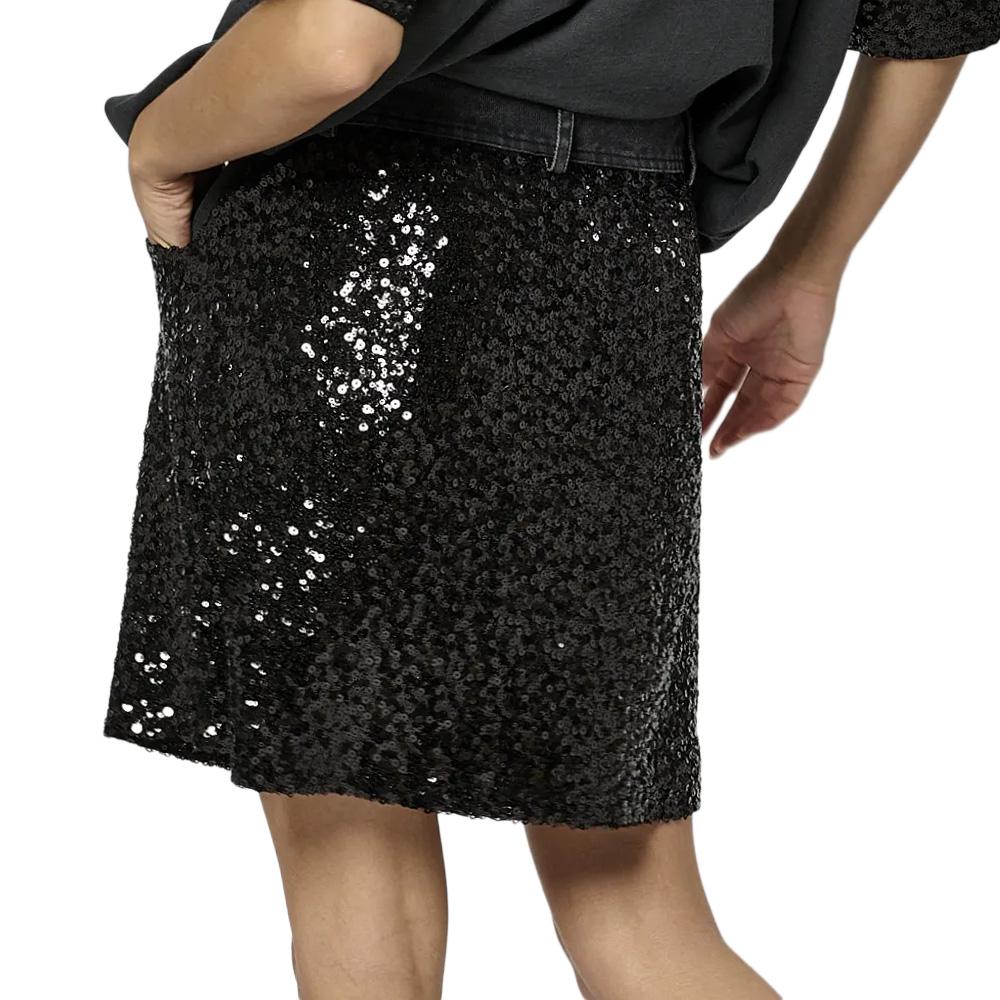 Schwarzer Rock mit Sequins Frau Kaporal SUZON Ansicht 2