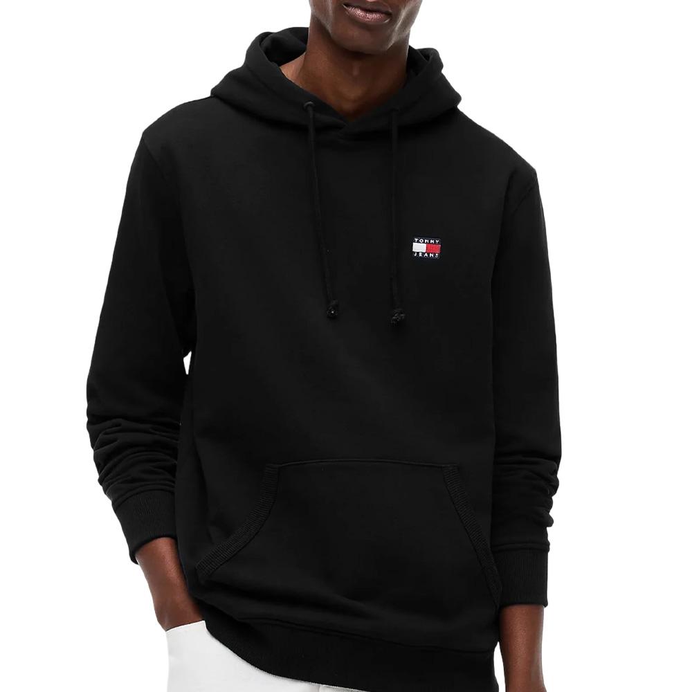 Schwarzes Herren-Sweatshirt von Tommy Hilfiger mit Emblem günstig