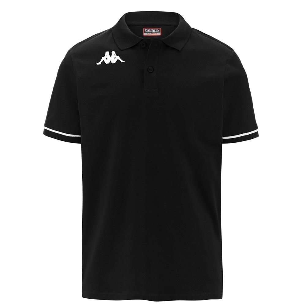 Polo de rugby negro para niño de Kappa Barli barato