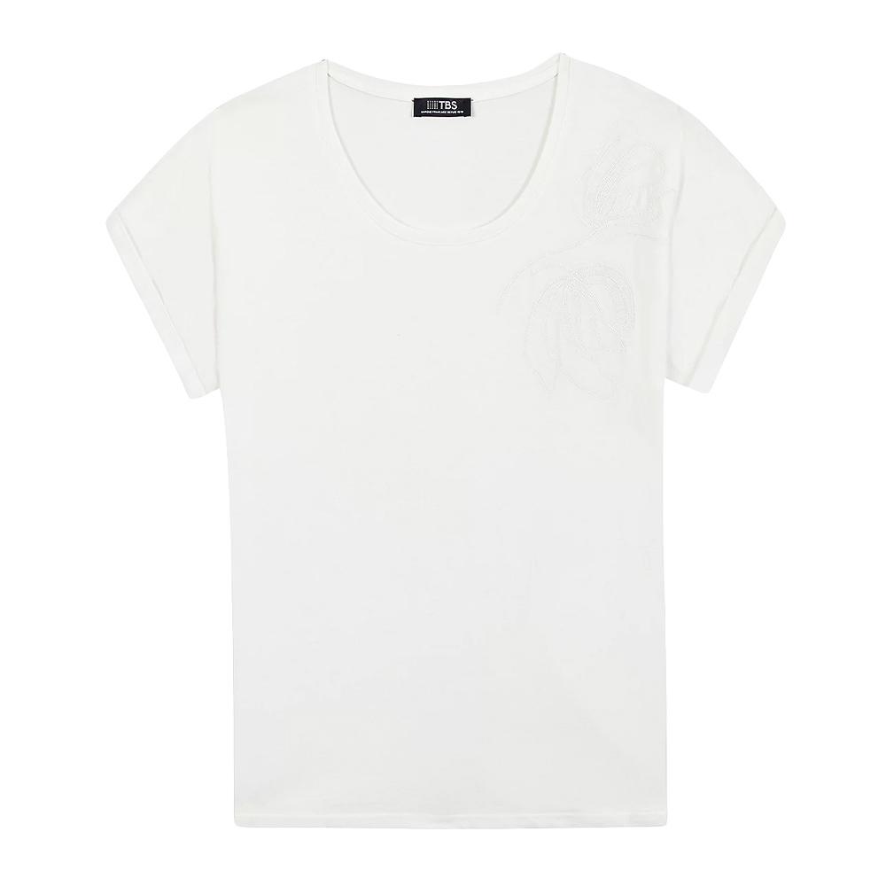 Camiseta blanca de mujer TBS ZILDOTEE barato