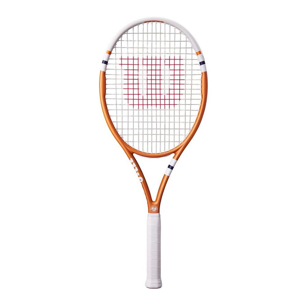 Raquette de tennis Blanche/Orange Mixte Wilson Roland Garros pas cher