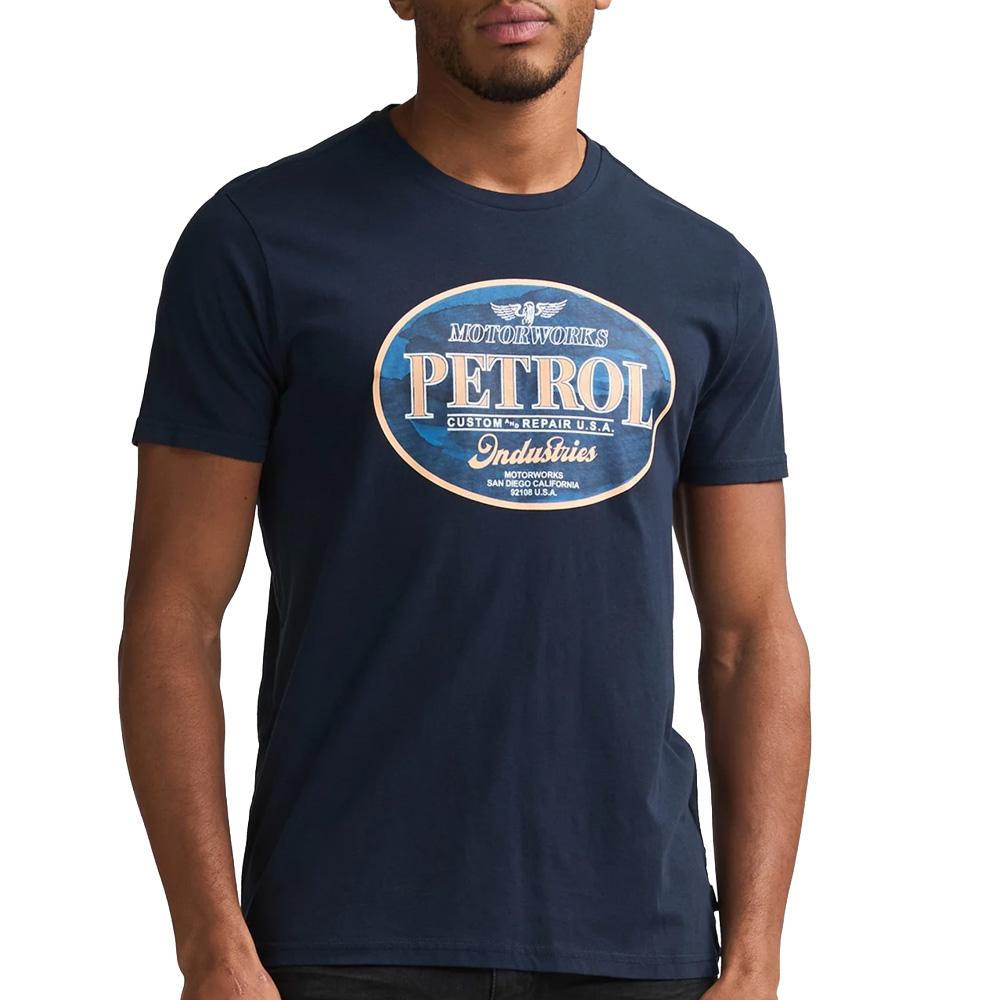 T-Shirt Marine Homme Petrol Industries Classicss pas cher