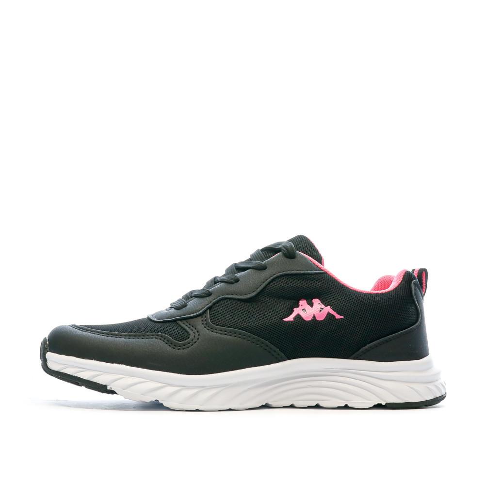 Baskets Noir/Rose Fille Kappa Delvis Lace pas cher