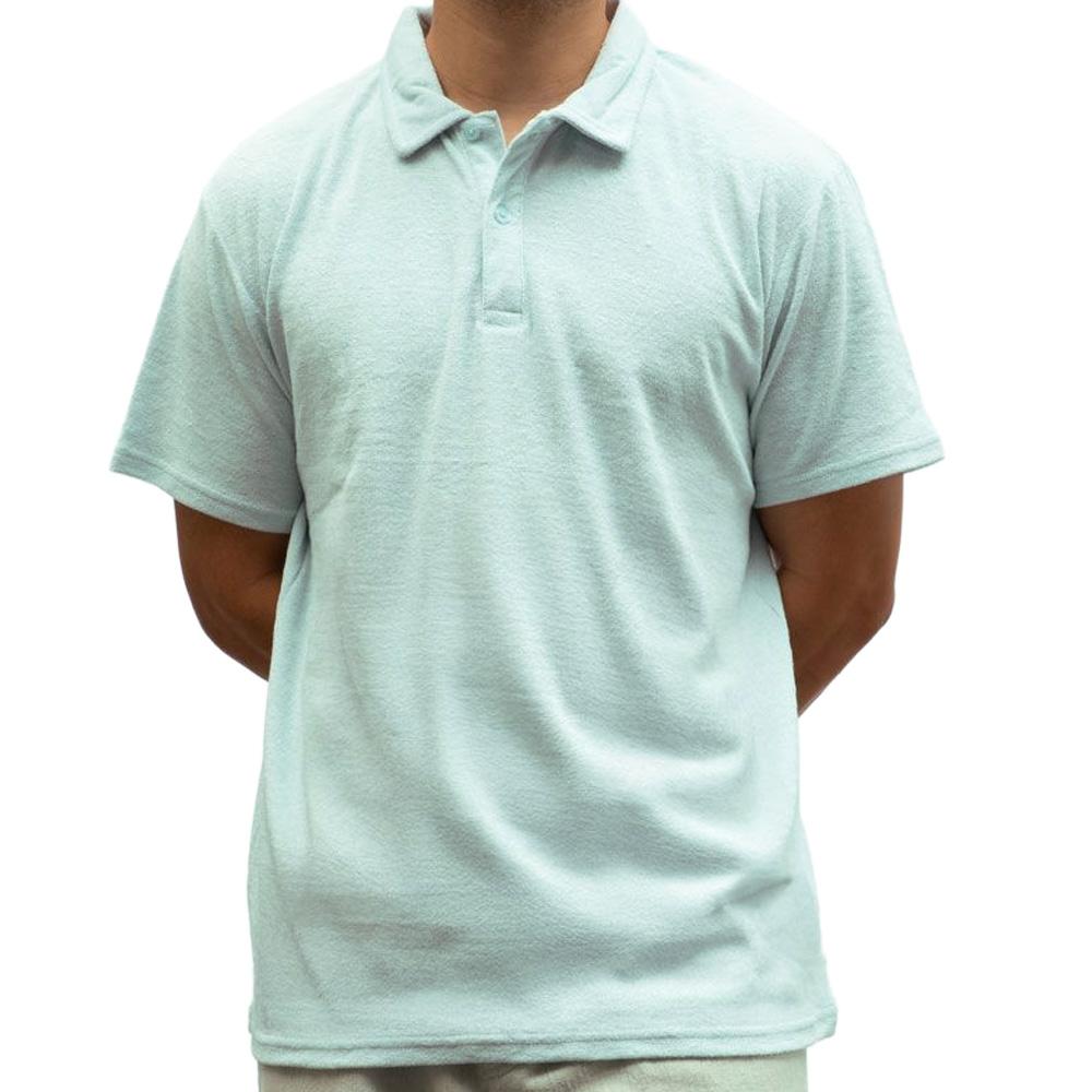 Polo azul claro para hombre de Paname Brothers, de felpa barato