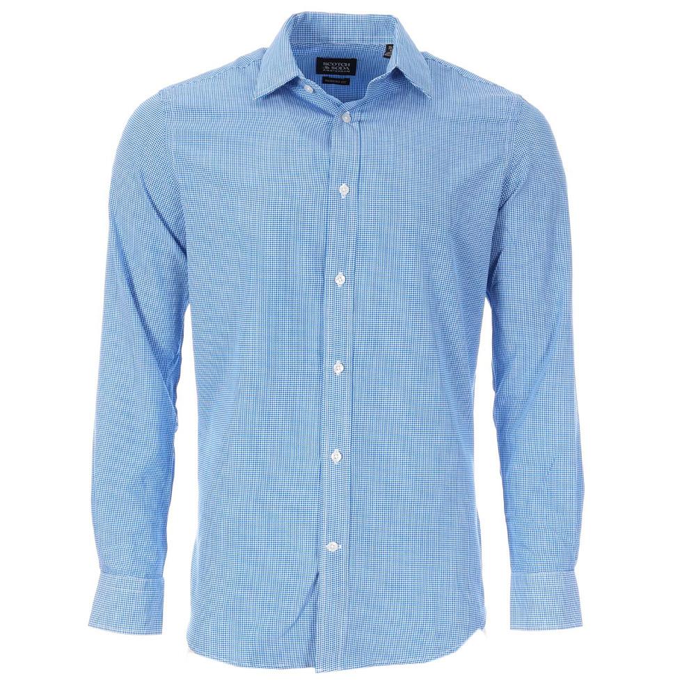 Scotch &amp; Soda Men's Blue/White Shirt SHOP02A40 affordable