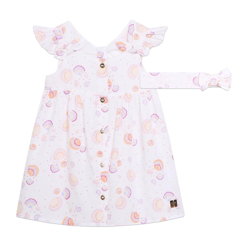 White Baby Girl Dress + Bandeau Carrément Beau Y30094 affordable