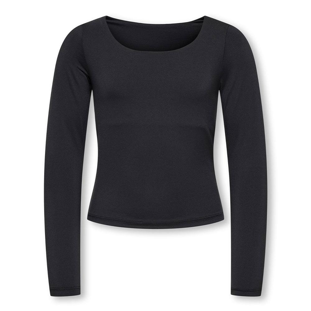 T-Shirt Manches Longues Noir Fille Kids ONLY Kogea vue 2