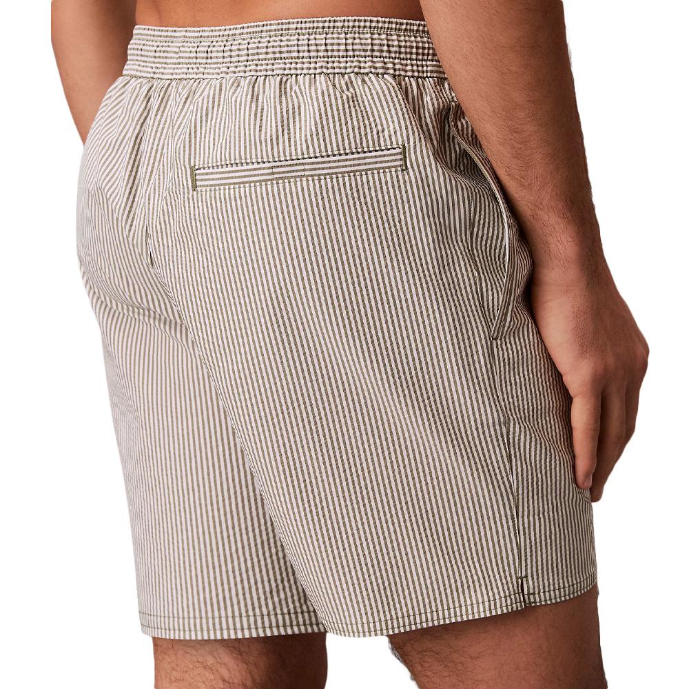 Calvin Klein Herren-Badeshorts in Khaki mit Kordelzug Ansicht 2