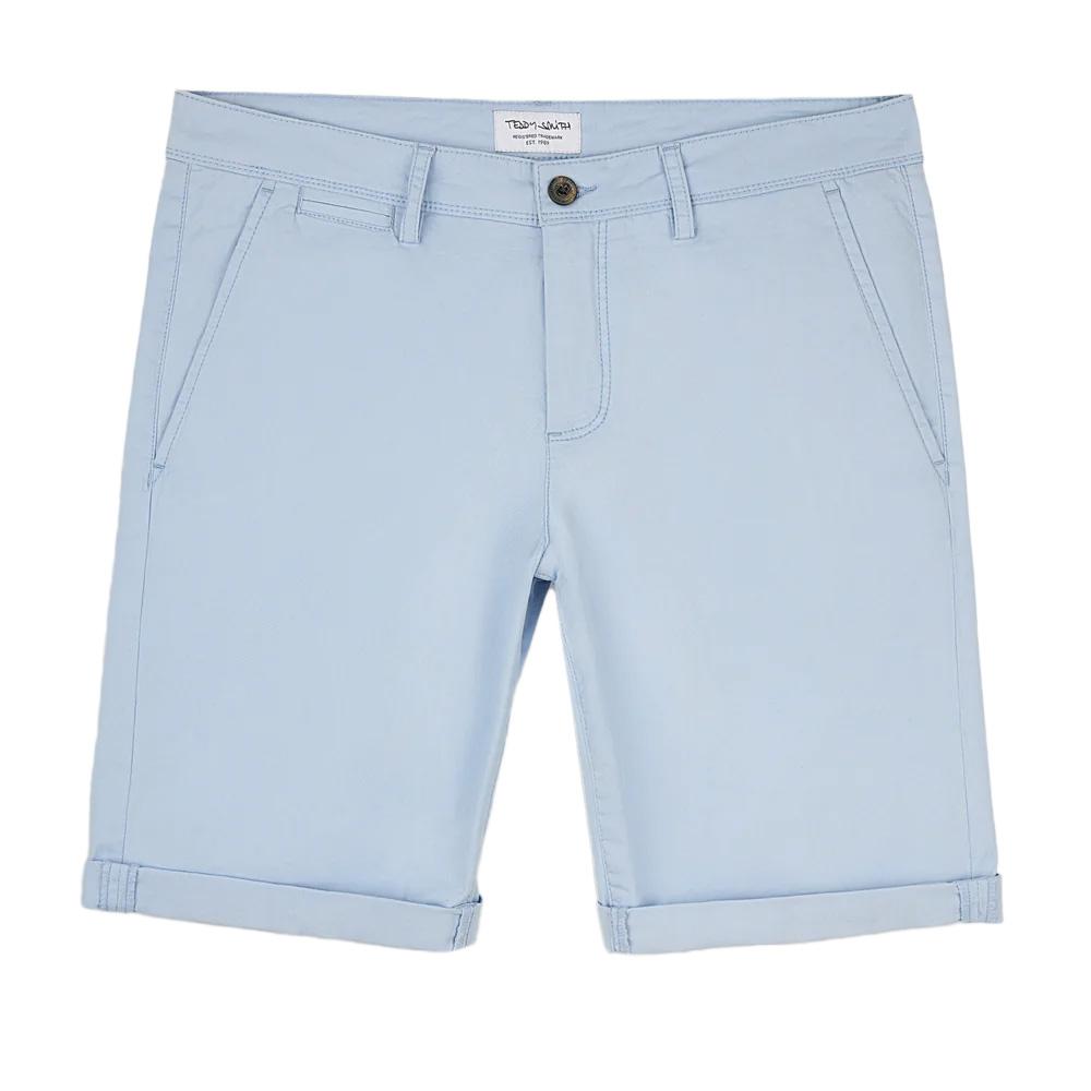 Pantalones cortos chinos Teddy Smith azules para hombre 10415076D ver 2