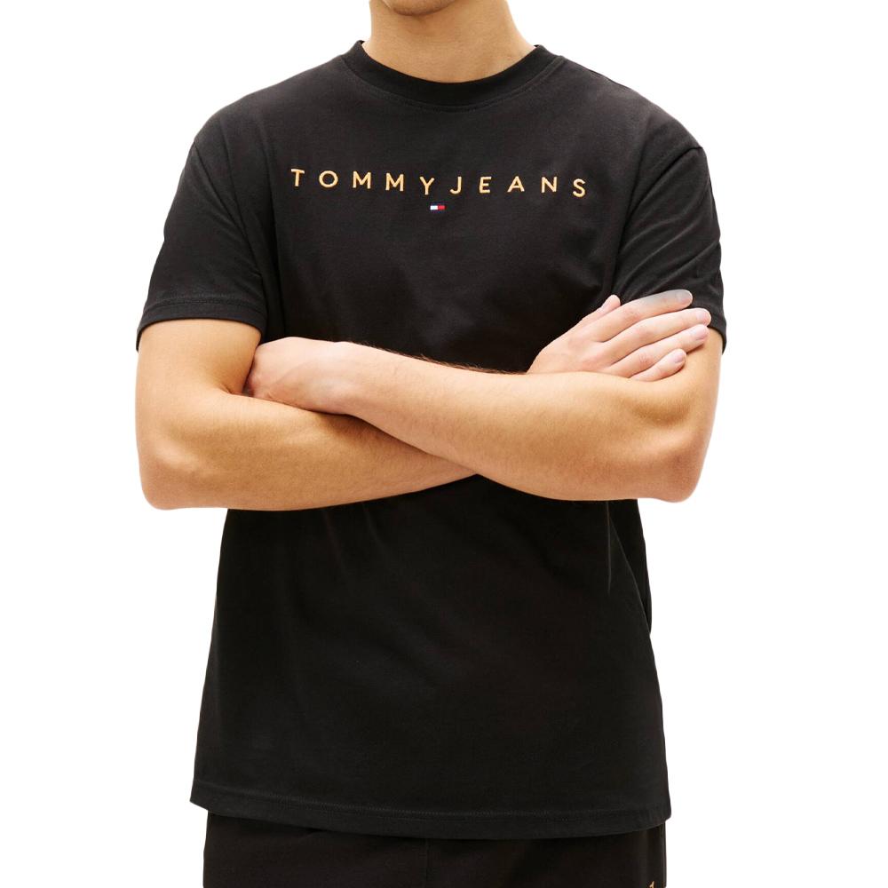 T-Shirt Noir Homme Tommy Hilfiger Reg Linearss pas cher