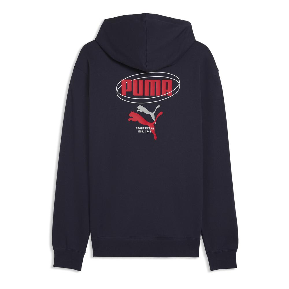 Sweat Marine/Rouge Homme Puma Ess Logo vue 2