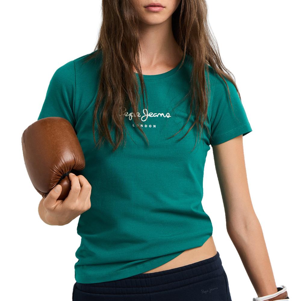 Camiseta verde para mujer Pepe Jeans Virginia barato