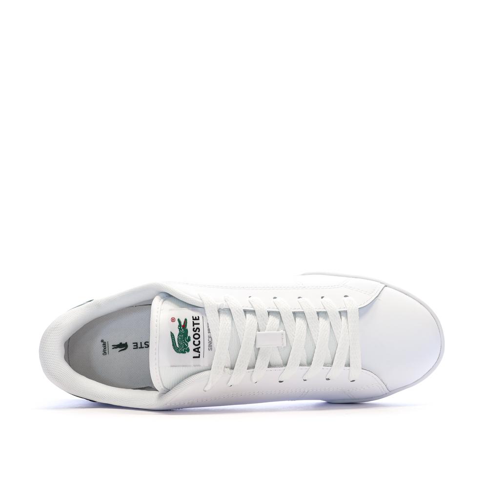 Zapatillas blancas/verdes para hombre Lacoste Carnaby Cup ver 4