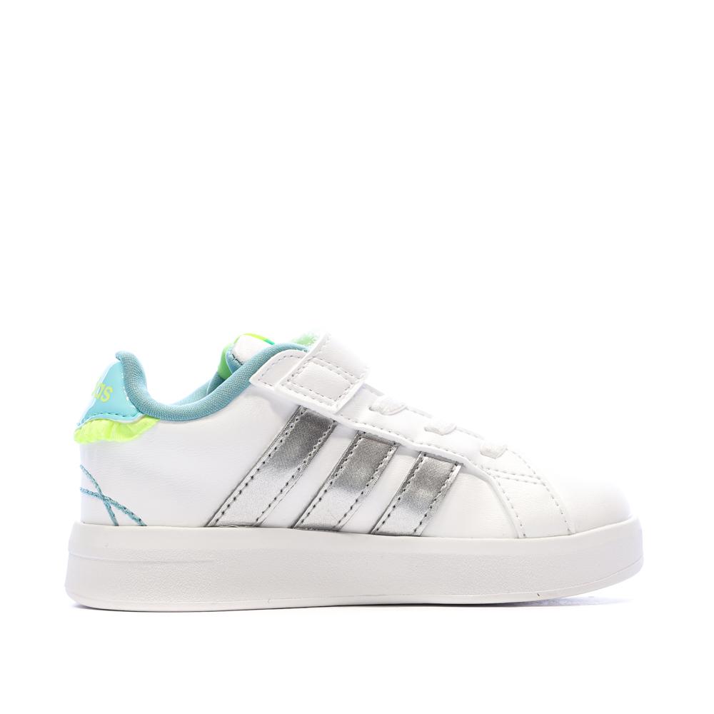 Zapatillas blancas/plateadas para niño Adidas Grand Court ver 2