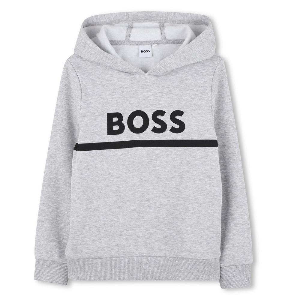 Sudadera con capucha gris para niño de Hugo Boss J52748 barato