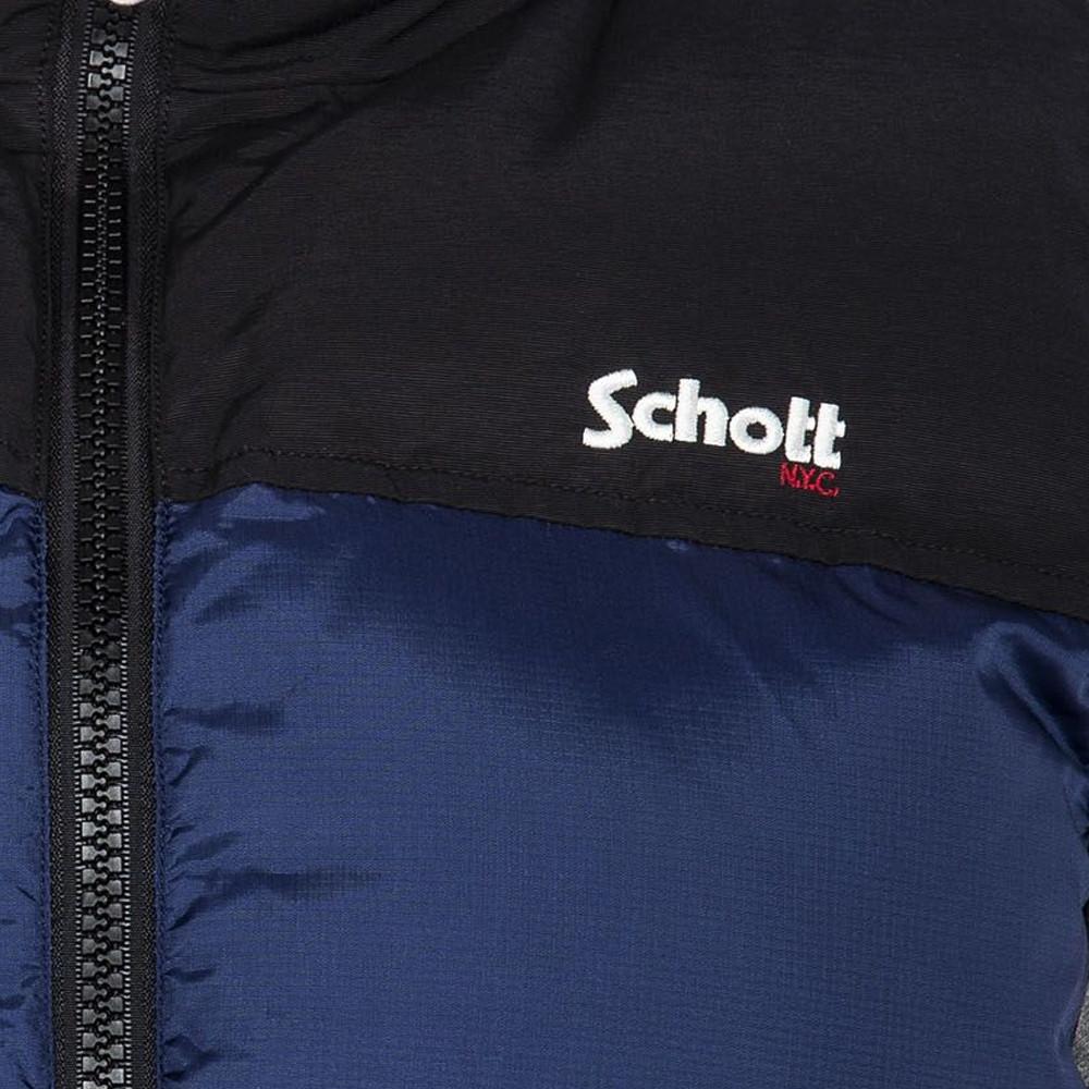 Schott Men's Blue Sleeveless Down Jacket UTAHV Photo of the Espace des Marques %store% store - view of %key%