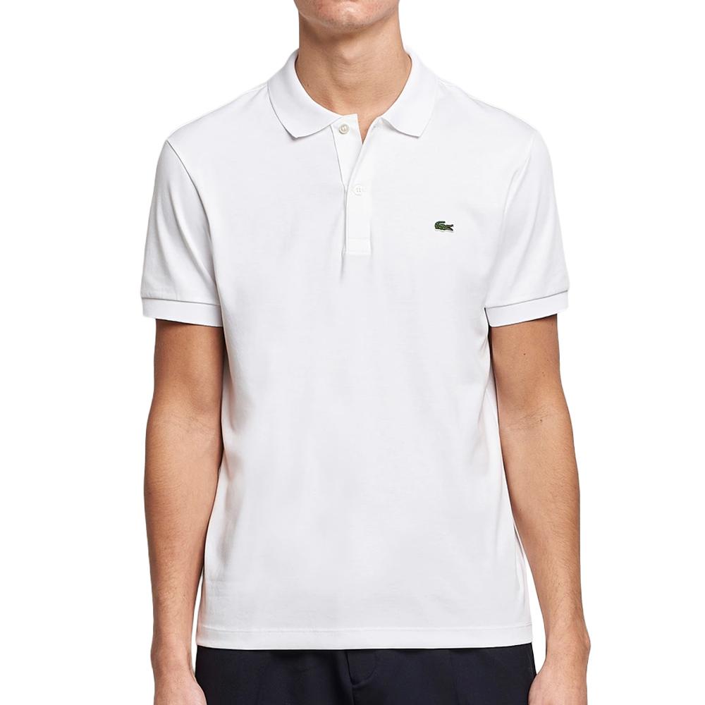 Polo Blanc Homme Lacoste Regular Fit Pima pas cher